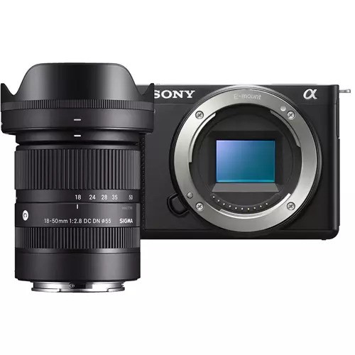 מצלמה חסרת מראה סוני Sony Alpha ZV-E10 + SIGMA 18-50mm F2.8 DC DN