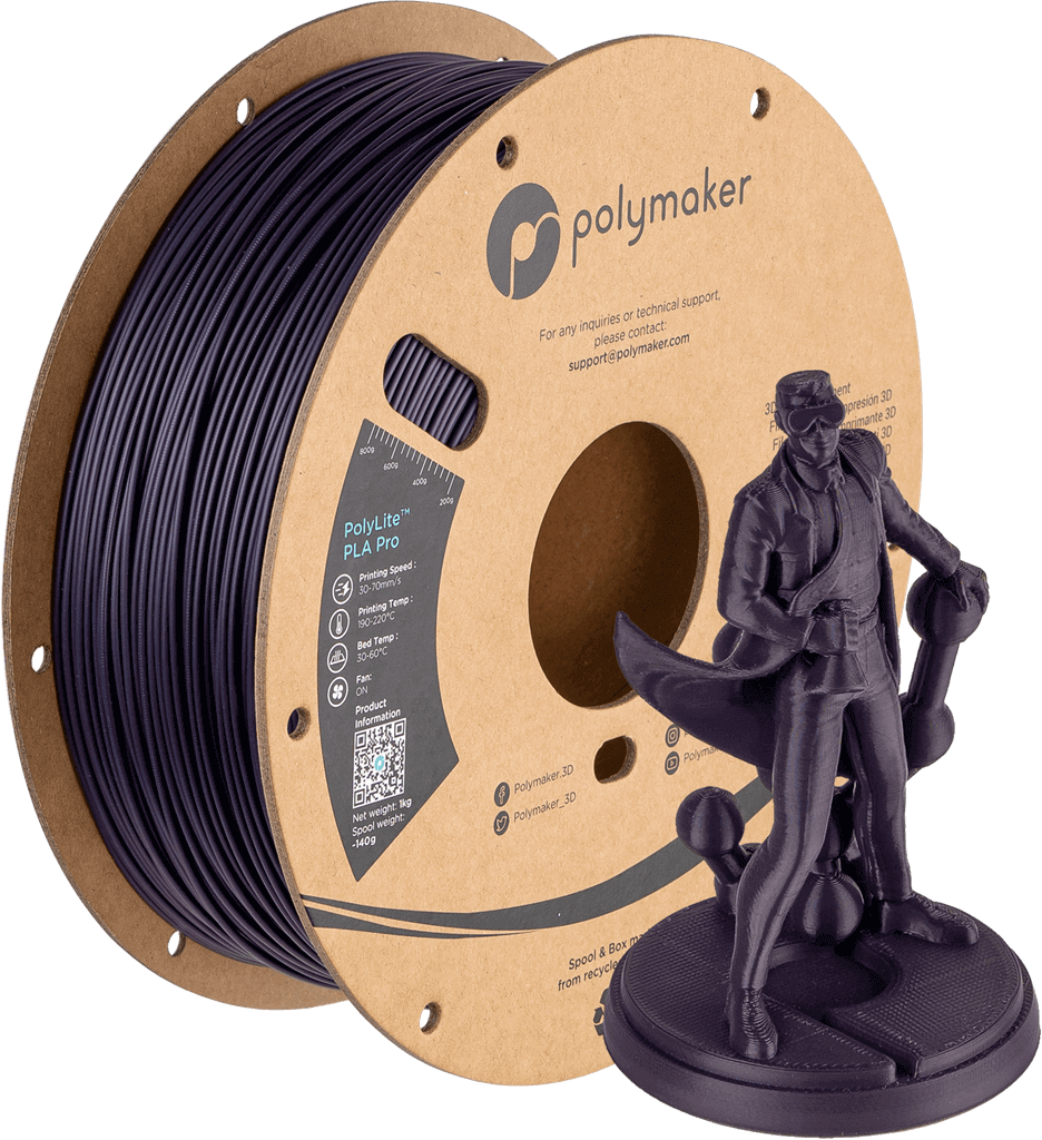 פילמנט פרו סגול כהה 1 ק"ג 1.75 מ"מ - PolyLite PLA Pro Dark Purple