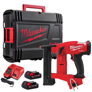 אקדח סיכות עד 38MM כולל 2 סוללות 2AH דגם Milwaukee M18 FNCS18GS