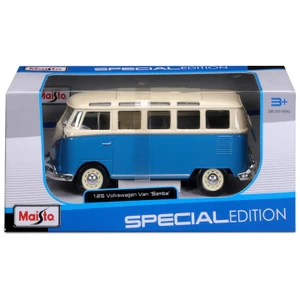מכונית אספנות Maisto - ואן Volkswagen Van Samba Bus (קנה מידה 1:25) - כחול