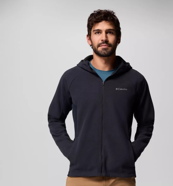 מעיל פליז לגברים Arctic Peak™ Hooded Black