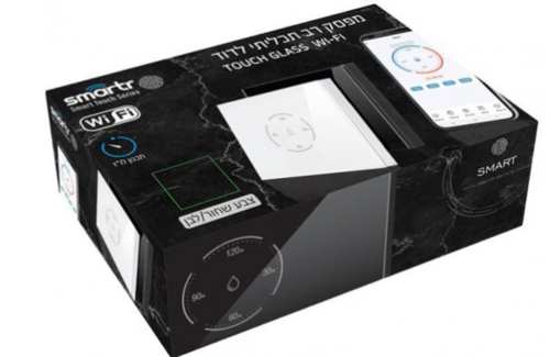 מפסק טיימר דוד Touch WiFi זכוכית תואם קופסת 3 מקום מבית Smartr - צבע שחור