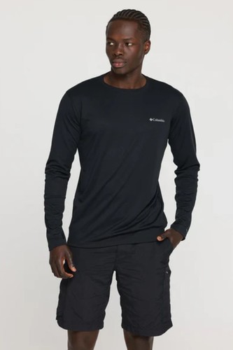 חולצה ארוכה לגברים - Zero Rules Light L/S Crew שחורה - Columbia