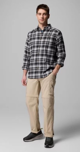 חולצת פלנל לגברים CORNELL WOODS FLANNEL LS Backland Tartan - Columbia
