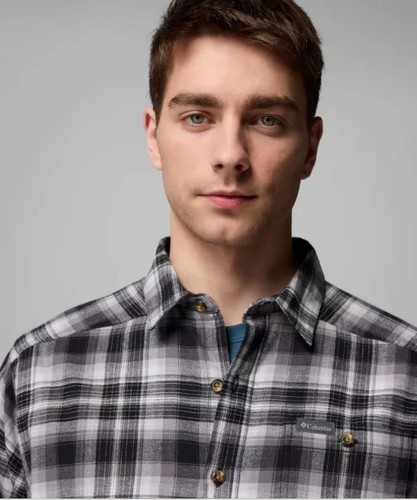 חולצת פלנל לגברים CORNELL WOODS FLANNEL LS Backland Tartan - Columbia