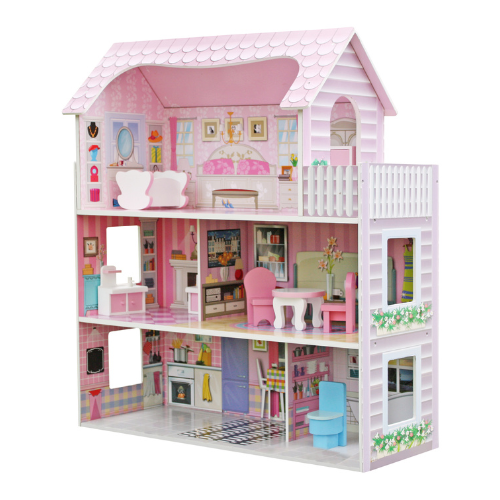 בית בובות ורוד מעץ