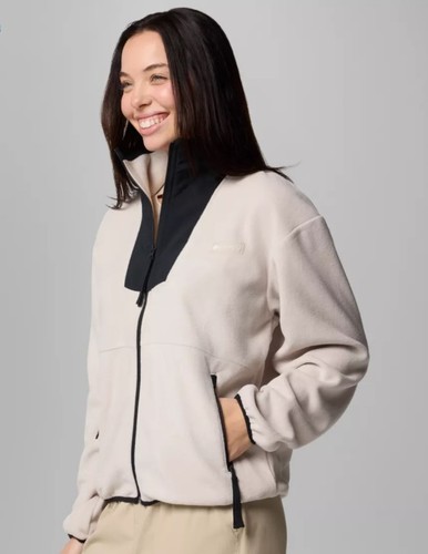 מעיל מיקרו-פליז נשים Sequoia Grove™ Full Zip Fleece Dark Stone/Black