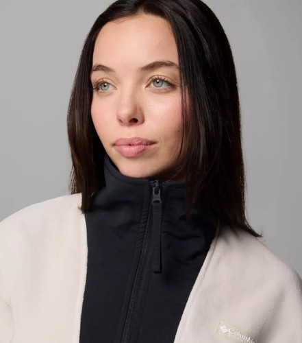 מעיל מיקרו-פליז נשים Sequoia Grove™ Full Zip Fleece Dark Stone/Black