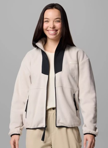 מעיל מיקרו-פליז נשים Sequoia Grove™ Full Zip Fleece Dark Stone/Black