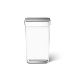 פח דוושה מלבני לבן 45 ליטר Simplehuman