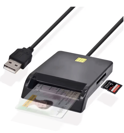 קורא כרטיסים חכם SIM/IC/ID/EMV תומך Windows 7 8 10 Linux