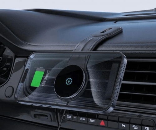 ACEFAST D21 – מחזיק רכב עם טעינה אלחוטית ומנגנון Velcro