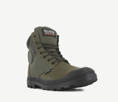 נעלי פלדיום אטומות למים מעור בצבע זית | 41-47 |  PALLADIUM PAMPA SC WPN U-S OLIVE 77235-325-M