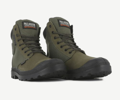 נעלי פלדיום אטומות למים מעור בצבע זית | 41-47 |  PALLADIUM PAMPA SC WPN U-S OLIVE 77235-325-M