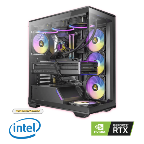 מחשב נייח גיימינג  RTX 5060Ti Intel Core i5-14600KF - Gaming כונן 1TB SSD, זכרון 32GB DDR5