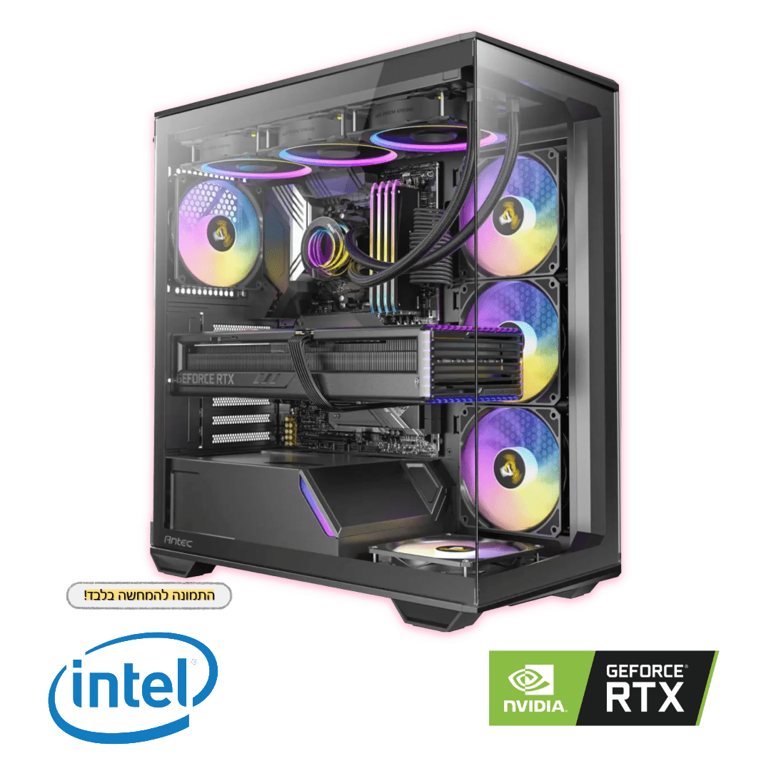 מחשב נייח גיימינג  RTX 5060Ti Intel Core i5-14600KF - Gaming כונן 1TB SSD, זכרון 32GB DDR5