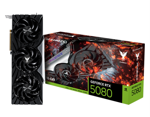 כרטיס מסך Gainward GeForce RTX™ 5080 Phoenix V1 Gaming Triple Fan 16Gb / DDR7 / 256Bit
