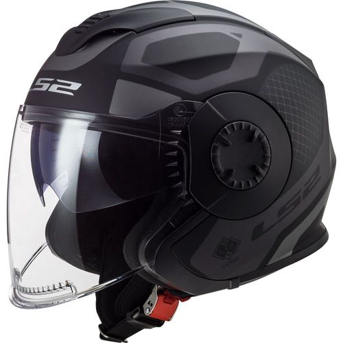 קסדת 3/4 אל אס 2 ורסו שחור/ טיטניום – LS2 OF570 VERSO MARKER MATT BLACK TITANIUM