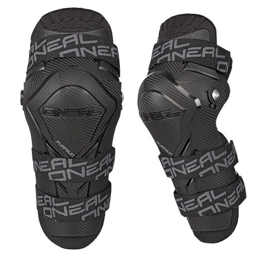 מגני ברכיים אוניל שחור קרבון – ONEAL POMPGUN MX CARBON KNEE GUARD
