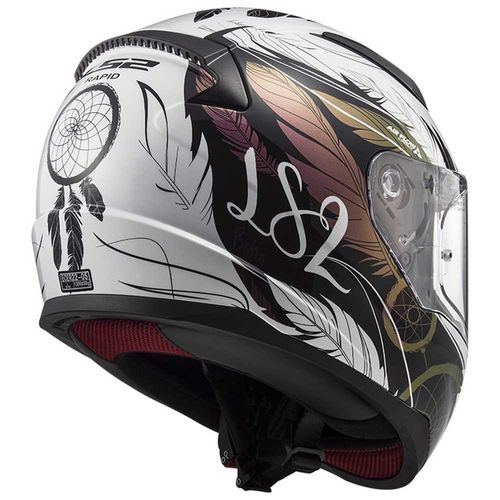 קסדה מלאה אל אס 2 רפיד לבן/ שחור/ ורוד – LS2 FF353 RAPID II BOHO WHITE BLACK PINK