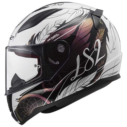 קסדה מלאה אל אס 2 רפיד לבן/ שחור/ ורוד – LS2 FF353 RAPID II BOHO WHITE BLACK PINK