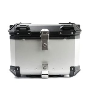 ארגז אלומיניום מרופד לאופנוע 45 ליטר כסוף – GUARDTEK BOX ALUMINUM 45L SILVER