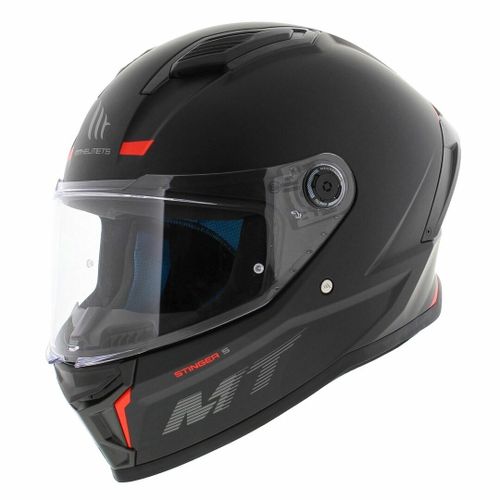קסדה מלאה אמ טי סטינגר 2 שחור מט – MT STINGER II SOLID MATT BLACK