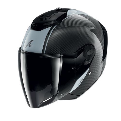 קסדת 3/4 שארק קרבון/ אפור – SHARK RS JET CARBON SKIN