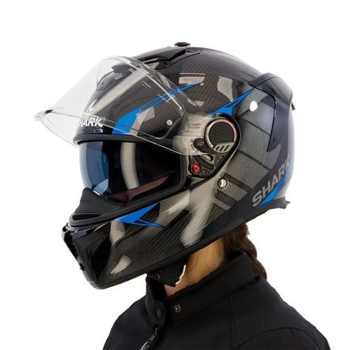 קסדה מלאה שארק ספרטן ג'י טי פרו קרבון/ כחול – SHARK SPARTAN GT PRO KULTRAM CARBON
