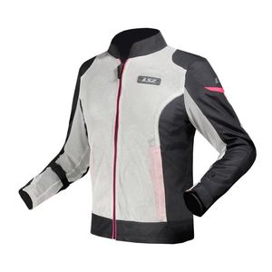 מעיל קיץ נשים אל אס 2 אבו אפור/ שחור / ורוד – LS2 AIRY EVO LADY JACKET BLACK GREY RED