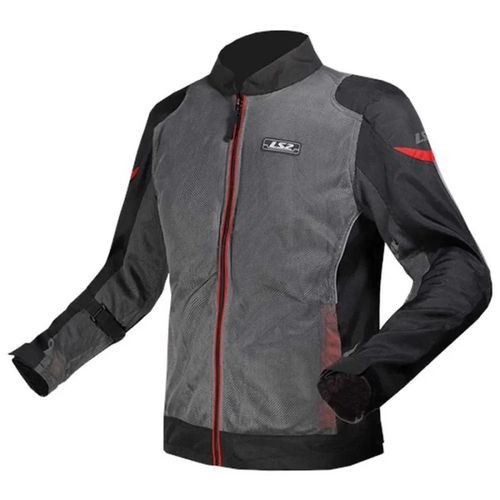 מעיל קיץ גברים אל אס 2 אבו אפור/ שחור /אדום – LS2 AIRY EVO MAN JACKET GREY BLACK RED