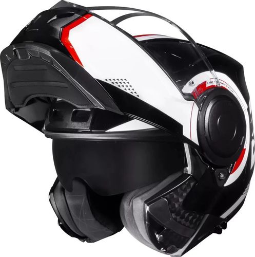 קסדה נפתחת אל אס 2 סקופ שחור/ לבן /אדום -LS2 FF902 SCOPE ARCH GLOSS BLACK WHITE RED