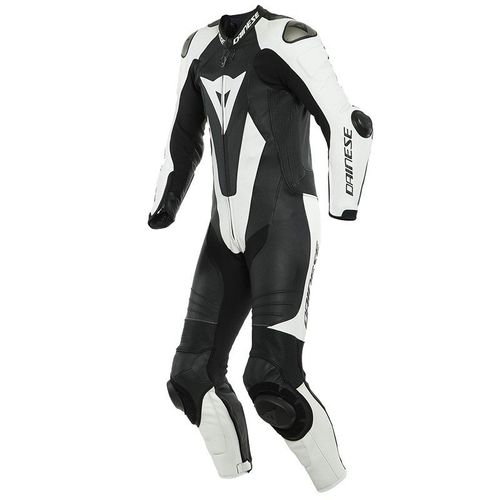 חליפת רכיבה עור חלק אחד דיינז שחור/ לבן – DAINESE LAGUNA SECA 5 LEATHER SUIT 1PCS