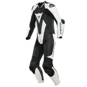 חליפת רכיבה עור חלק אחד דיינז שחור/ לבן – DAINESE LAGUNA SECA 5 LEATHER SUIT 1PCS