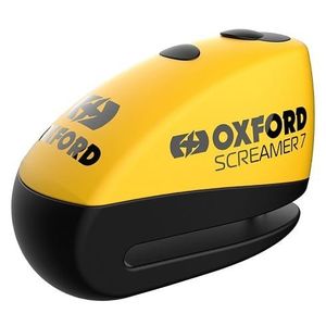 מנעול דיסק עם אזעקה אוקספורד 7 מ"מ צהוב/ שחור – OXFORD SCREAMER