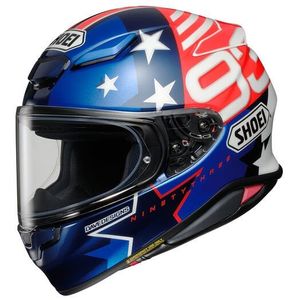קסדה מלאה שואי אן אקס אר 2 כחול/ אדום/ לבן – SHOEI NXR II MARQUEZ AMERICAN SPIRIT TC-10