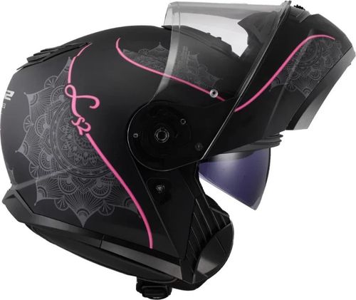 קסדה נפתחת אל אס 2 סטרוב שחור/ ורוד – LS2 FF908 STROBE II LUX BLACK PINK