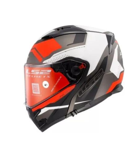 קסדה נפתחת אל אס 2 מטרו שחור/ לבן/ אדום מט – LS2 FF324 METRO COMPLEX MATT BLACK WHITE RED