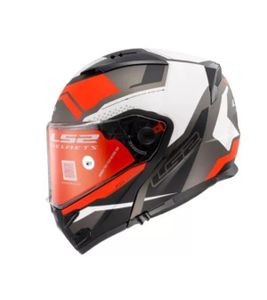 קסדה נפתחת אל אס 2 מטרו שחור/ לבן/ אדום מט – LS2 FF324 METRO COMPLEX MATT BLACK WHITE RED