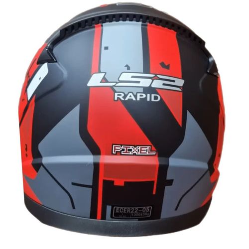קסדה מלאה אל אס 2 רפיד שחור/אדום מט – LS2 FF353 RAPID PIXEL MATT BLACK RED