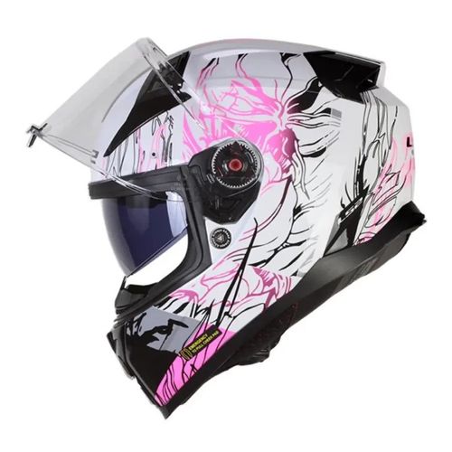 קסדה מלאה אל אס 2 וקטור וו לבן/ ורוד – LS2 FF811 VECTOR II DAKFLO GL WHITE PINK
