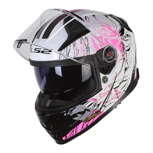 קסדה מלאה אל אס 2 וקטור וו לבן/ ורוד – LS2 FF811 VECTOR II DAKFLO GL WHITE PINK