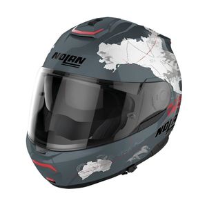 קסדה נפתחת נולאן אפור/ לבן – NOLAN N100-6 LEGEND CHECA N