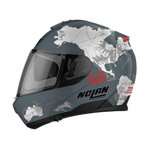 קסדה נפתחת נולאן אפור/ לבן – NOLAN N100-6 LEGEND CHECA N