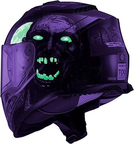 קסדה מלאה אל אס 2 סטורם שחור/ כחול/ אדום – LS2 FF800 STORM GLOSS HEART BRAINS