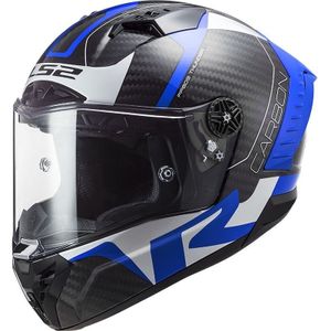 קסדה מלאה אל אס 2 טאנדר קרבון/ כחול/ לבן – LS2 FF805 THUNDER CARBON RACING1