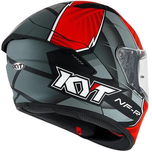 קסדה מלאה קיי ווי טי אפור/ אדום/ שחור – KYT NF-R XAVI FORES REPLICA ORIGINAL MATT BLACK /RED