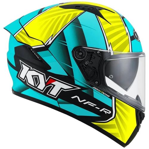 קסדה מלאה קיי ווי טי צהוב/ טורקיז – KYT NF-R XAVI FORES REPLICA ORIGINAL MATT YELLOW /GREEN