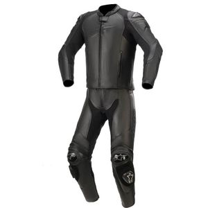 חליפת רכיבה עור 2 חלקים אלפינסטארס שחור – ALPINESTARS GP GRAPHITELEATHER SUIT 2PC