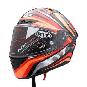 קסדה מלאה קיי ווי טי כתום/ אדום/ לבן/ שחור – KYT NX-RACE MOOD RED FLUO